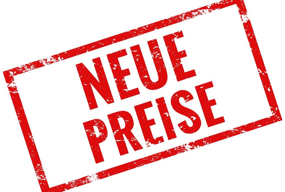 AB 1. OKTOBER 2024 # NEUE PREISE